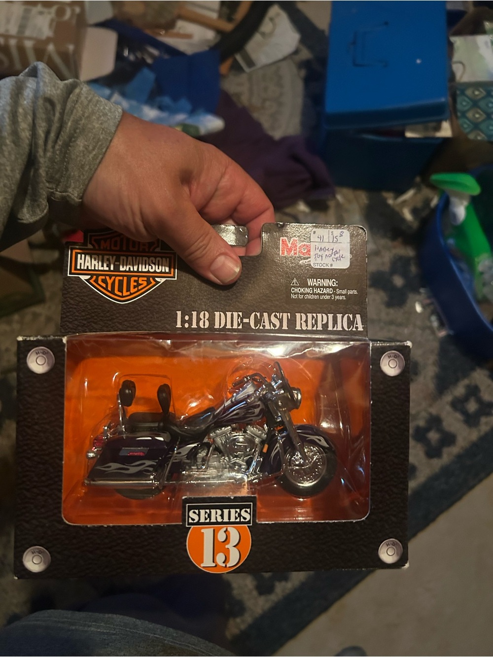 Harley-Davidson Black and Chrome Die-Cast Motorcycle Replica